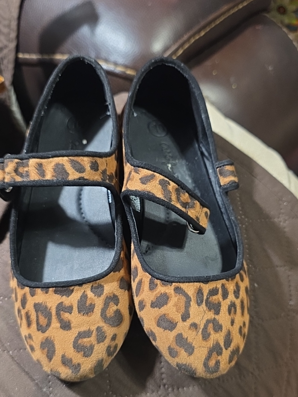 Target Leopard Print Mary Jane Shoes - Brown and Black